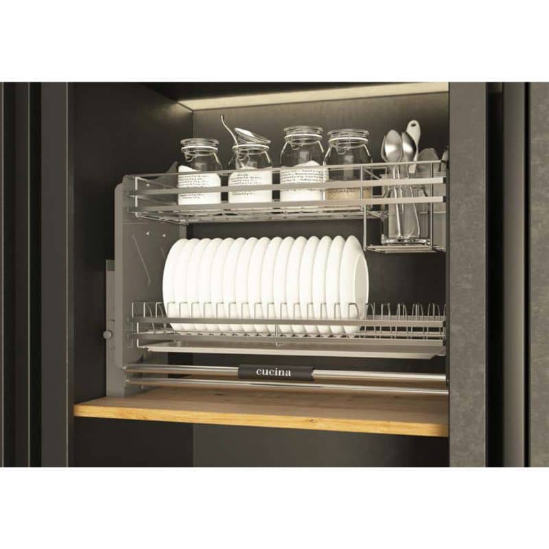Mặt trước rổ chén đĩa di động CUCINA LENTO 504.76.137 800mm Inox 304/ Xám Mặt trước rổ chén đĩa di động CUCINA LENTO 504.76.137 800mm Inox 304/ Xám