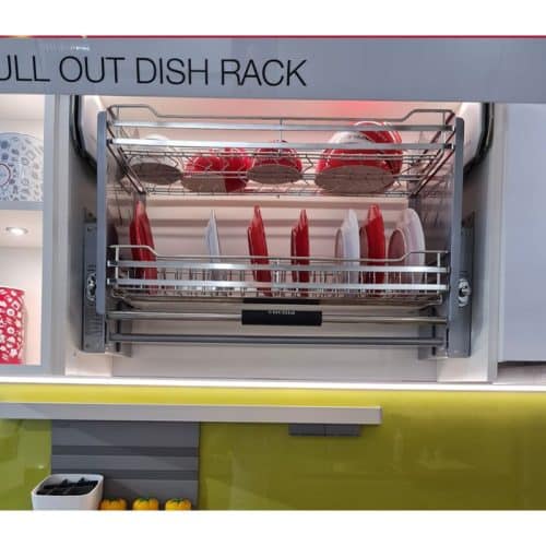 Rổ chén đĩa di động lướt tròn LENTO Cucina 504.76.208 mạ chrome 6 Mặt trước rổ chén đĩa di động lướt tròn LENTO Cucina 504.76.208 mạ chrome