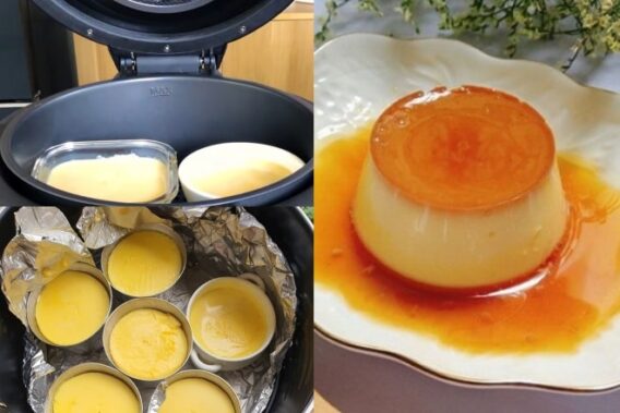 Cách làm bánh flan bằng nồi chiên không dầu