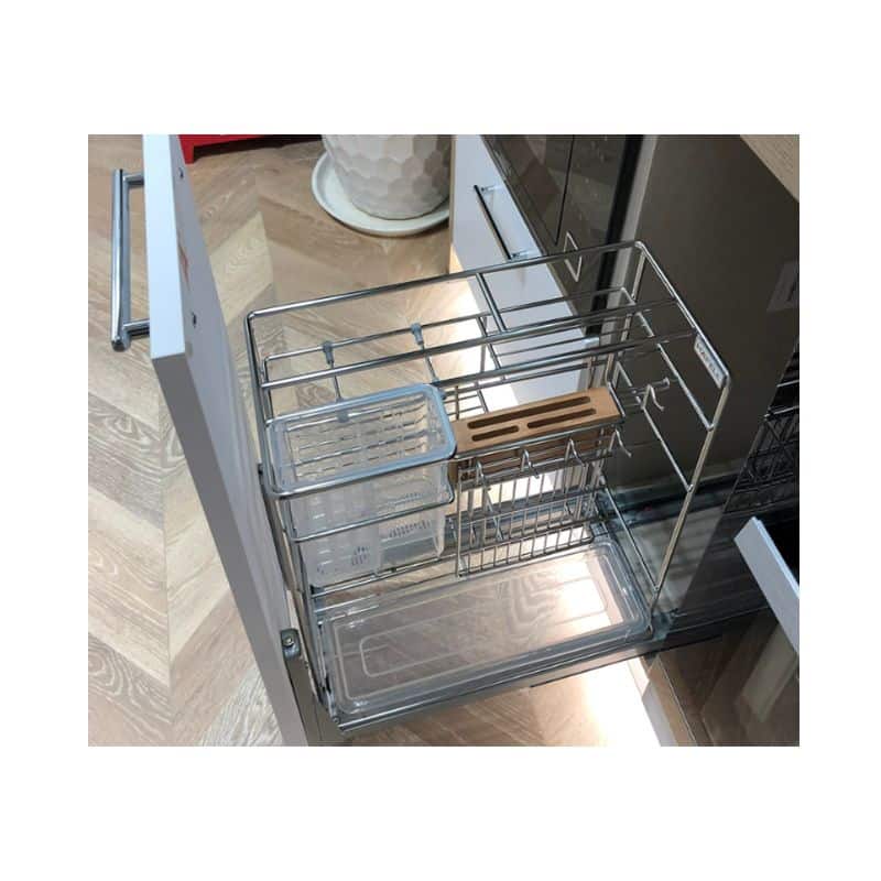 Ảnh thực tế bộ rổ dao thớt, chai lọ Hafele Sonata 549.20.012 200mm Ảnh thực tế bộ rổ dao thớt, chai lọ Hafele Sonata 549.20.012 200mm