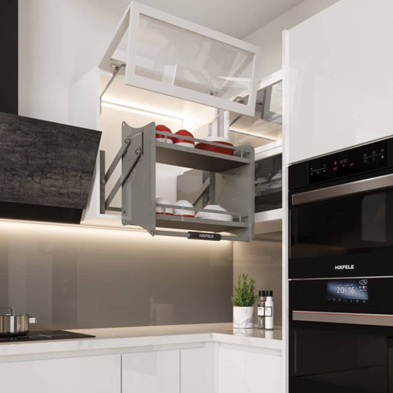 Ảnh thực tế bộ rổ nâng hạ Hafele Oria 504.76.818 900mm Ảnh thực tế bộ rổ nâng hạ Hafele Oria 504.76.818 900mm