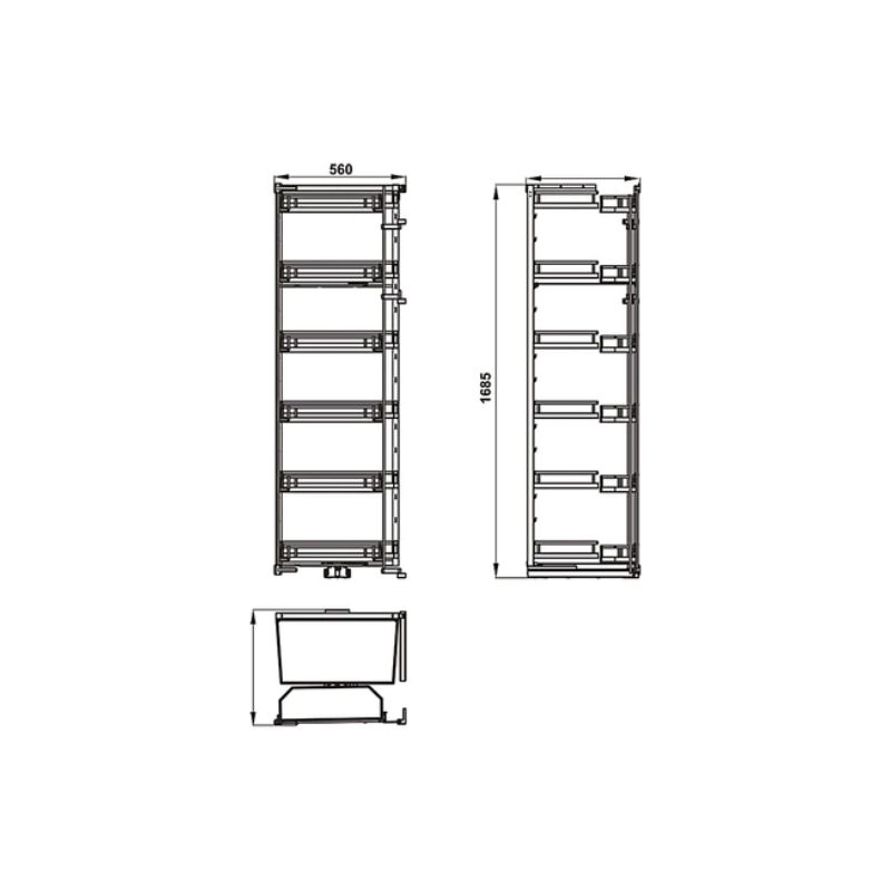 Bộ rổ Hafele Kara Swing 548.65.842 6 tầng 450mm Bộ rổ Hafele Kara Swing 548.65.842 6 tầng 450mm
