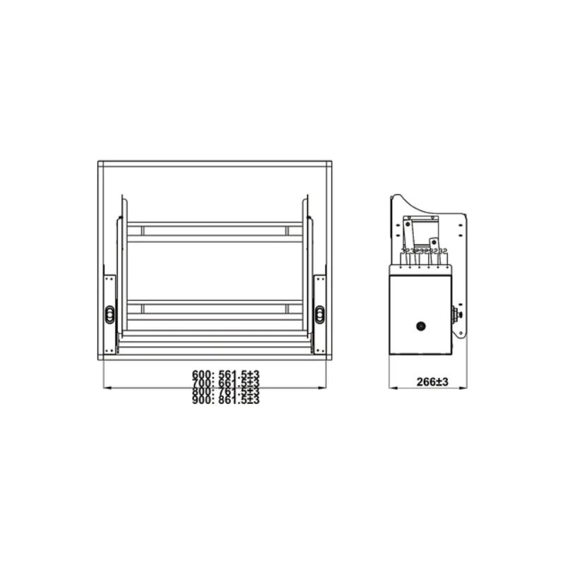 Bộ rổ nâng hạ Hafele Oria 504.76.818 900mm Bộ rổ nâng hạ Hafele Oria 504.76.818 900mm
