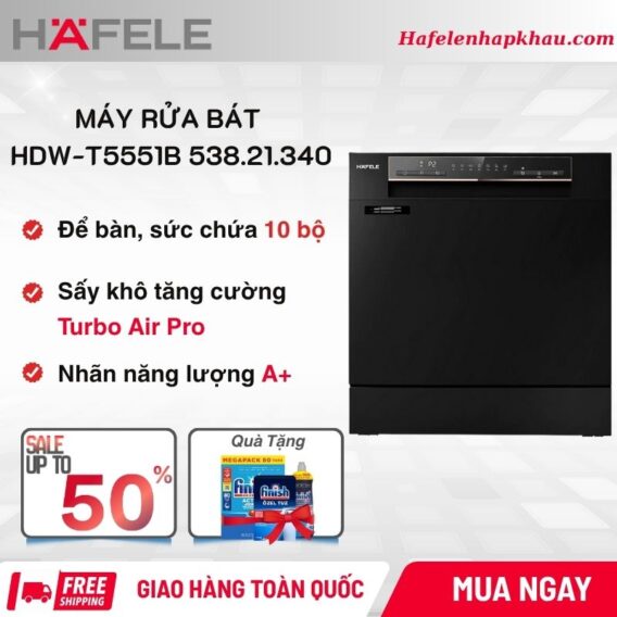Máy rửa bát để bàn Hafele HDW-T5551B 538.21.340