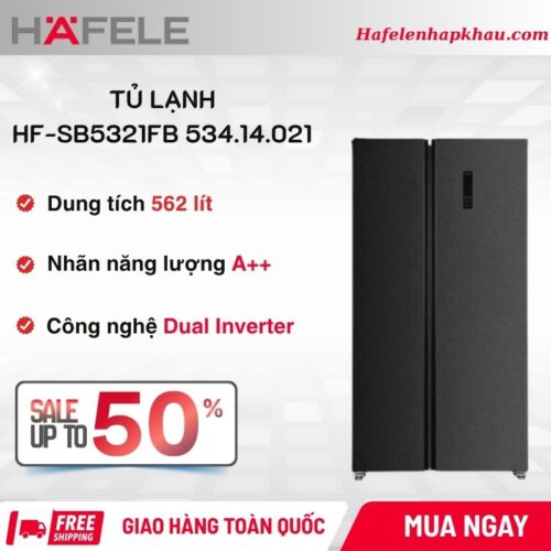 Tủ lạnh side by side Hafele HF-SB5321FB 534.14.021