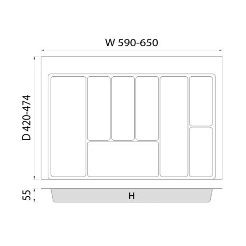 Khay chia tủ bếp Hafele 700mm Imundex 7 806 940 3 Kích thước khay chia tủ bếp Hafele 700mm Imundex 7 806 940