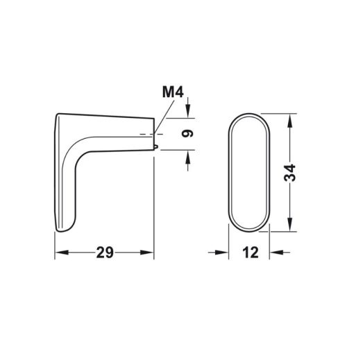 Thiết kế của quả nắm tủ Hafele H2130 106.69.151