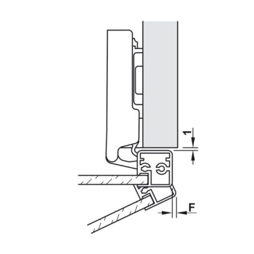 Bản lề Metalla SM 110º trùm nửa Hafele 315.26.711 4 Thiết kế bản lề Metalla SM 110º trùm nửa Hafele 315.26.711