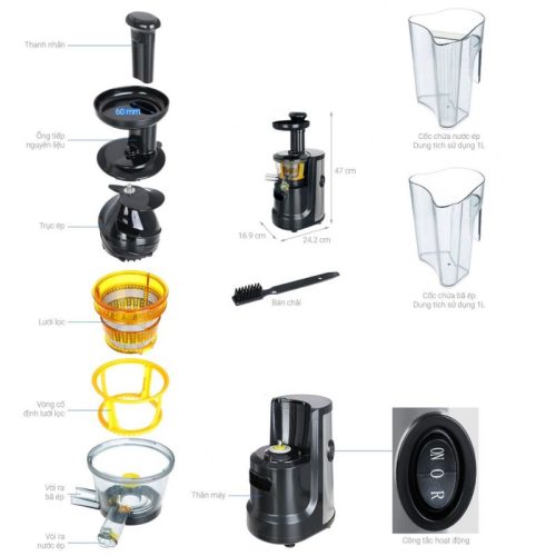 Máy ép chậm Hafele HS-J32X (535.43.393) 3 Chi tiết máy ép chậm Hafele HS-J32X (535.43.393)