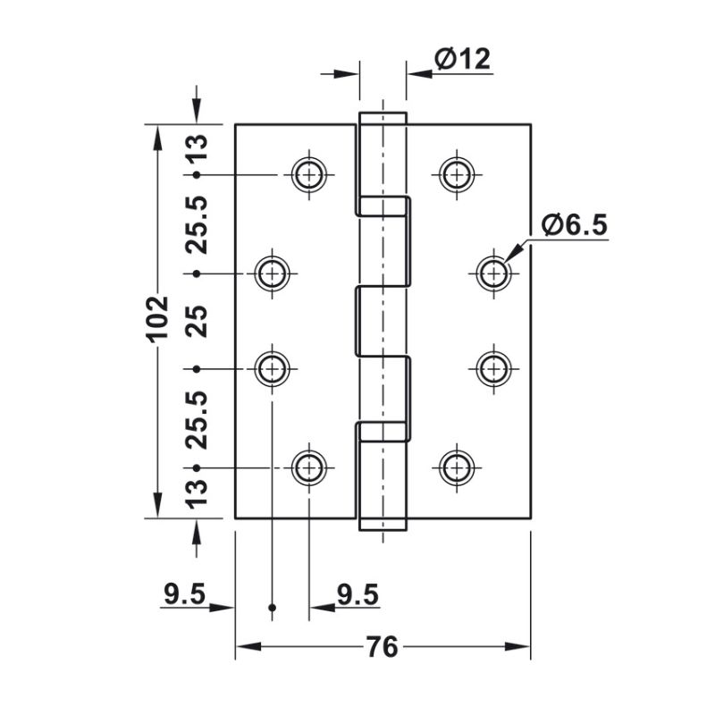 Kích thước Bản Lề Lá 2 Vòng Bi 120Kg Hafele 926.98.048 Kích thước Bản Lề Lá 2 Vòng Bi 120Kg Hafele 926.98.048
