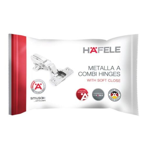 Đóng gói bản lề trùm ngoài Metalla A DIY 110º Hafele 493.03.021