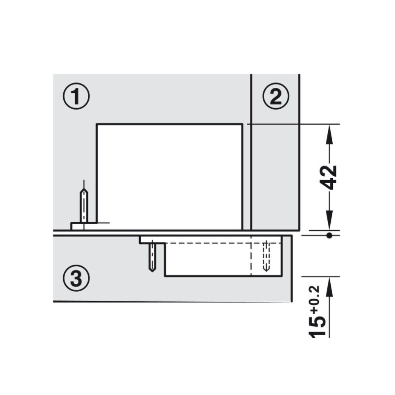 Kích thước bản lề âm 3 chiều Hafele 342.79.300-4 Kích thước bản lề âm 3 chiều Hafele 342.79.300-4