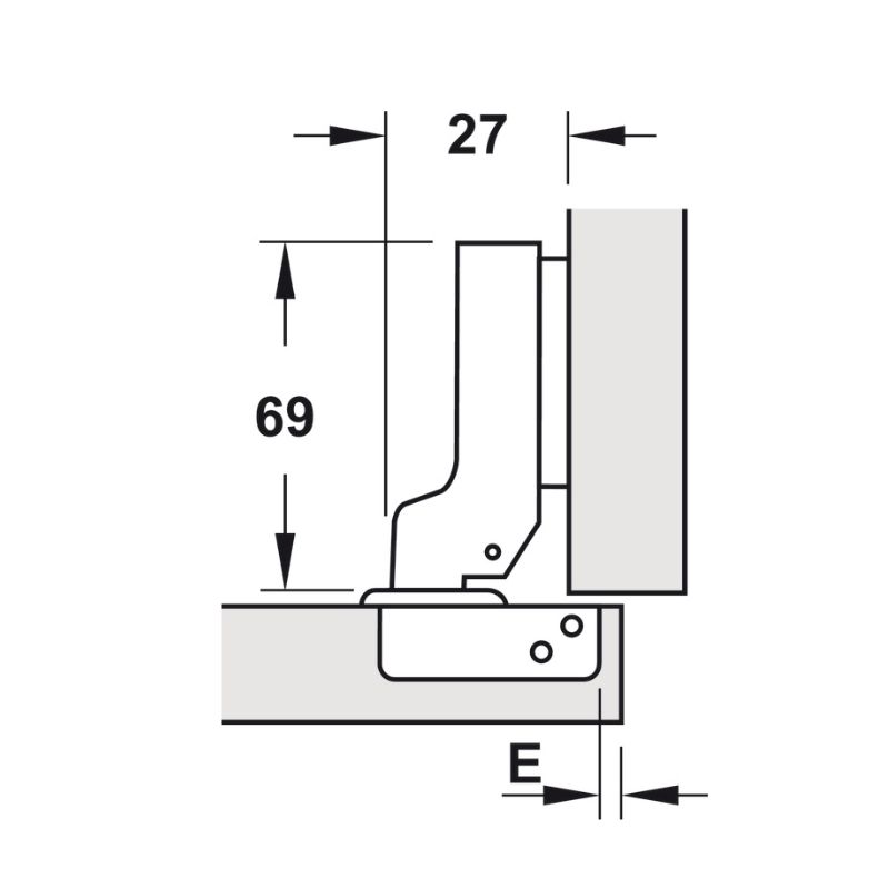 Kích thước bản lề Metalla SM 95° trùm nửa Hafele 308.03.004 Kích thước bản lề Metalla SM 95° trùm nửa Hafele 308.03.004