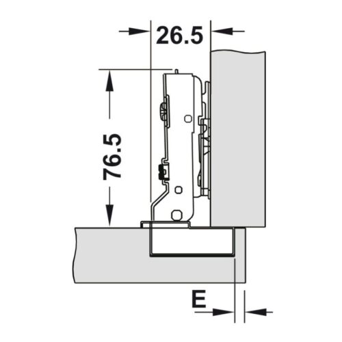 Bản lề trùm nửa Metalla SM 98º Hafele 334.15.000 3 Kích thước bản lề trùm nửa Metalla SM 98º Hafele 334.15.000
