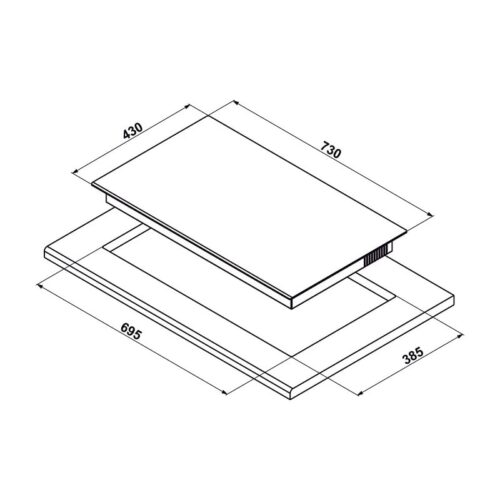 Kích thước bếp từ Hafele HC-I7326B 533.09.989