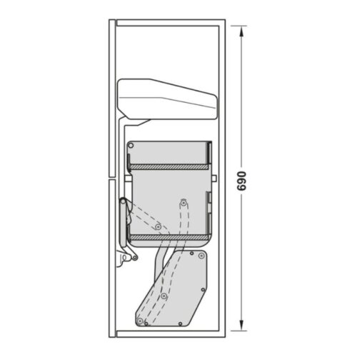 Kệ nâng hạ gia vị Hafele iMove 800mm - 2 tầng 504.68.377 5 kich thuoc ke nang ha gia vi hafele imove 800mm 2 tang 504 68 377
