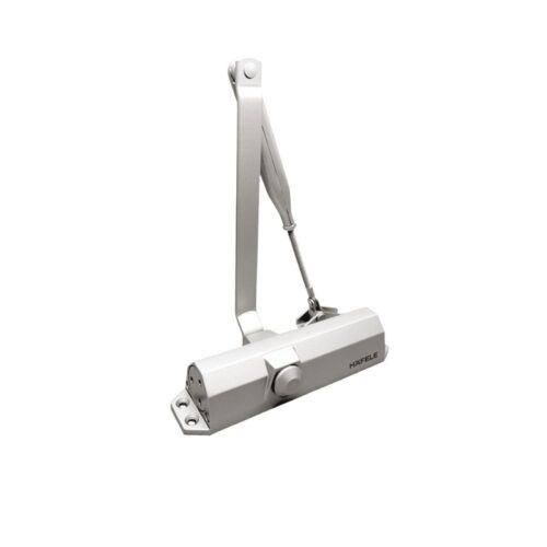 Tay đẩy hơi Hafele 489.30.035 cùi chỏ 80kg DC413 màu bạc