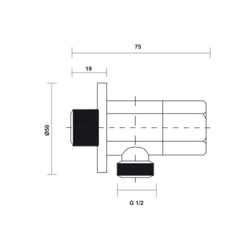 Van khóa nước lục giác Hafele 589.25.870