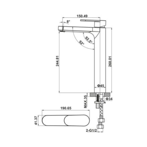 Vòi trộn lavabo Hafele 589.69.113