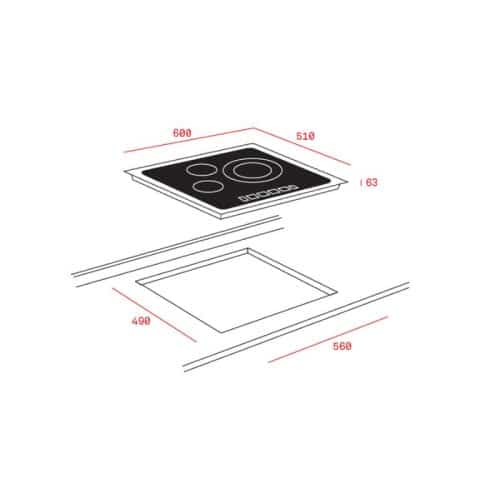 Kích thước của Bếp điện Teka TB 6310