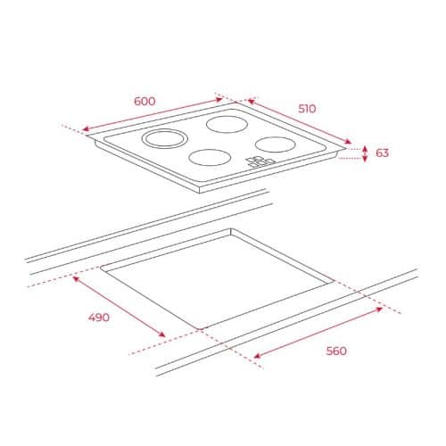 Kích thước của Bếp Điện Teka TR 6420