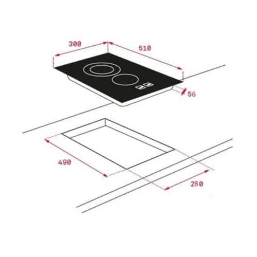 Kích thước Bếp điện từ TEKA IZS 34600 DMS