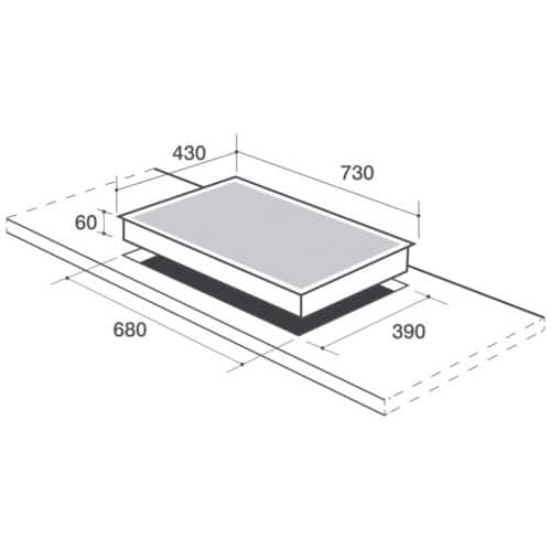 Kích thước Bếp từ đôi Lorca TA-1006C Plus