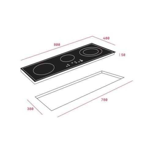 Bếp Từ Teka IR 8300 HS 4 Kích thước của Bếp Từ Teka IR 8300 HS