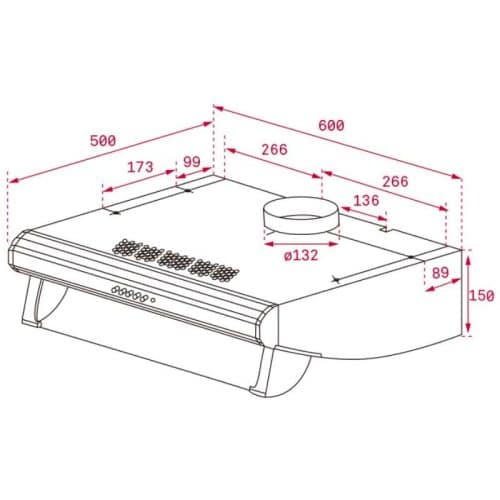 Kích thước của Máy hút mùi Teka C 6420 S/STEEL