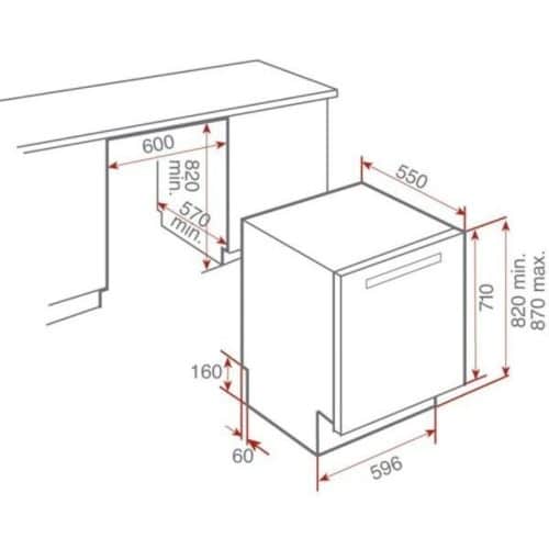 Kích thước của Máy rửa bát TEKA DW8 80 FI