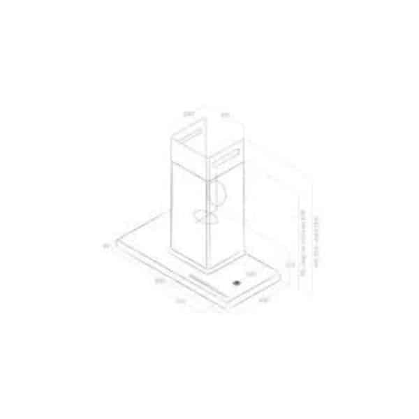 Kích thước của Máy hút mùi Elica BIO WH/A/90 ROVERE Kích thước của Máy hút mùi Elica BIO WH/A/90 ROVERE