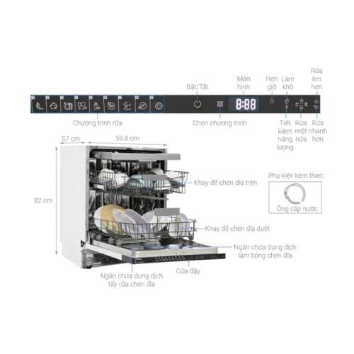 thông số của máy rửa bát Hafele HDW-FI60D 533.23.320