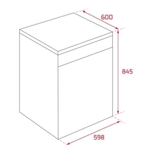 Máy rửa chén TEKA DFS 76850 220 50 SS 114260012 6 Kích thước của Máy rửa bát độc lập Teka DFS 76850 220 50 SS