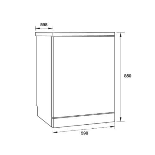 kích thước của máy rửa bát Hafele HDW-F60F 533.23.310