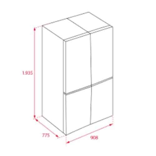 Tủ lạnh RMF 77920 EU SS 113430009 3 Kích thước của Tủ lạnh Teka RMF 77920 EU SS