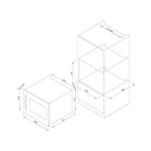 Kích thước của Tủ Rượu Malloca MWC-22G