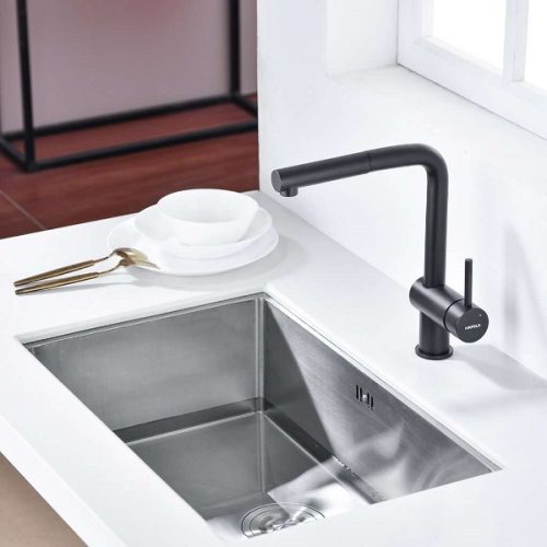 Ảnh thực tế Vòi rửa bát Hafele HT21-GH1P254 577.55.390 màu đen