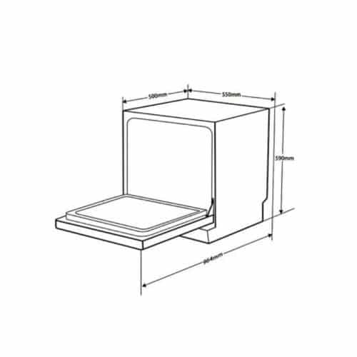 Kích thước của máy rửa bát Hafele 538.21.340
