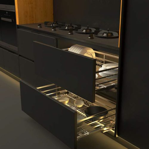 Bộ rổ bát đĩa Cappella Hafele 549.08.206 mạ chrome