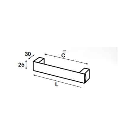 110.73.925_1 Tay Nắm Nhôm 143mm Hafele 110.73.925