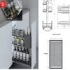 Giá để dao thớt đa năng nan oval (Quả Trám) Inoxen EV5040 2 Giá để dao thớt đa năng nan oval (Quả Trám) Inoxen EV5040