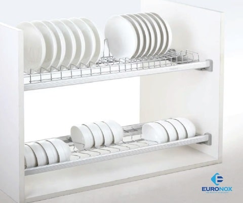Kệ bát đĩa cố định khung nhôm Euronox EUA-80