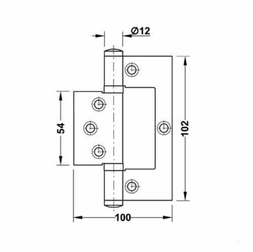 Bản lề nâng hạ 45Kg Hafele 926.96.100 3 Kích thước của Bản lề nâng hạ 45Kg Hafele 926.96.100