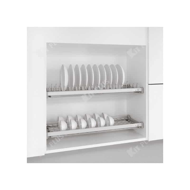 Giá bát cố định 2 tầng cao cấp, Inox mờ Kit Plus DK12C VIP.90 Giá bát cố định 2 tầng cao cấp, Inox mờ Kit Plus DK12C VIP.90