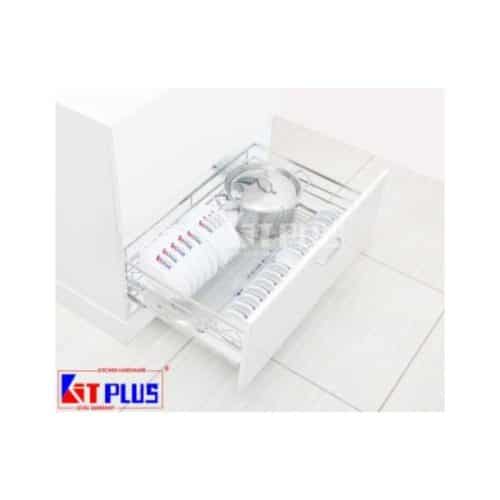 Giá xoong nồi, bát đĩa đa năng nan dẹt inox mờ Kit Plus BM VIP.70