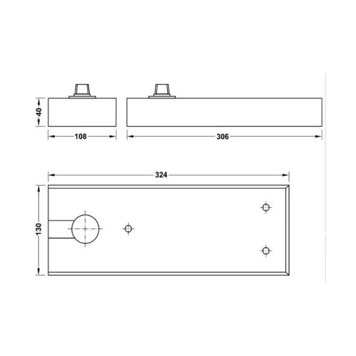 Bản lề sàn DCL41 EN5 250Kg Hafele 932.84.040