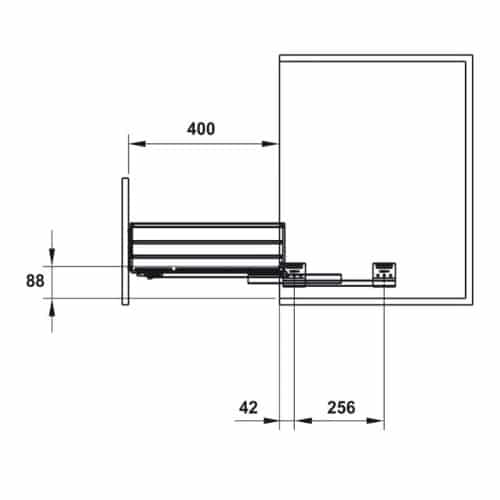 Bộ rổ xoong nồi Cappella 800mm Hafele 549.08.033 6 Kích thước Bộ rổ xoong nồi Cappella 800mm Hafele 549.08.033