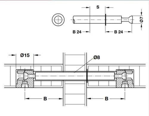 Thân ốc liên kết Hafele 262.27.805 3 Kích thước của Thân ốc liên kết Hafele 262.27.805
