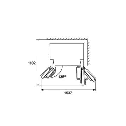 Kích thước của Tủ lạnh side by side Hafele HF-SB5601FB 534.14.100