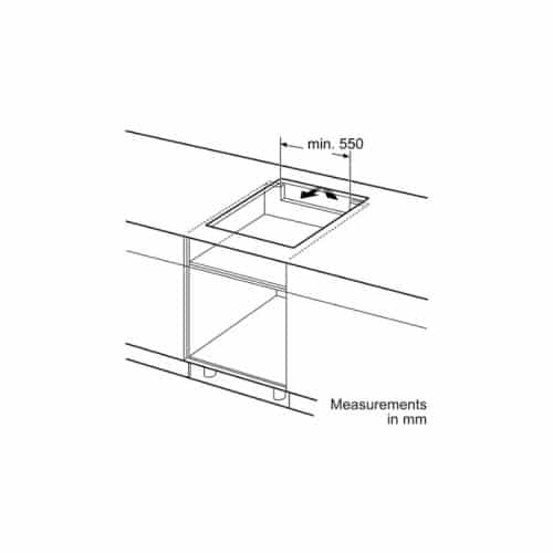 Kích thước lắp bếp từ Bosch PUJ611BB5E